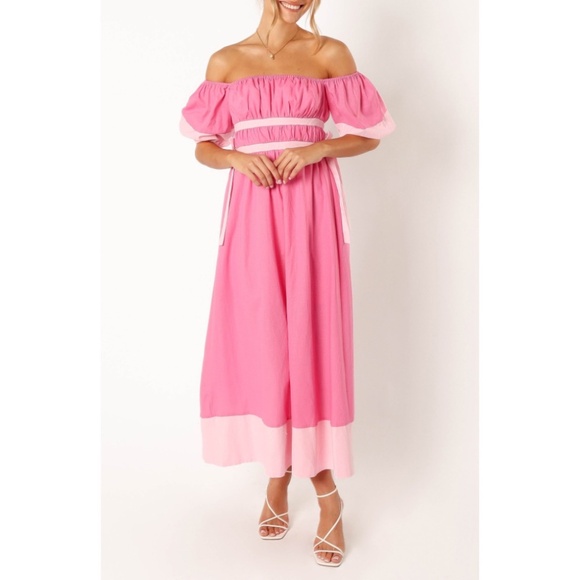 Petal and Pup Tailor Off the Shoulder Midi Dress Size 8 - Picture 1 of 8